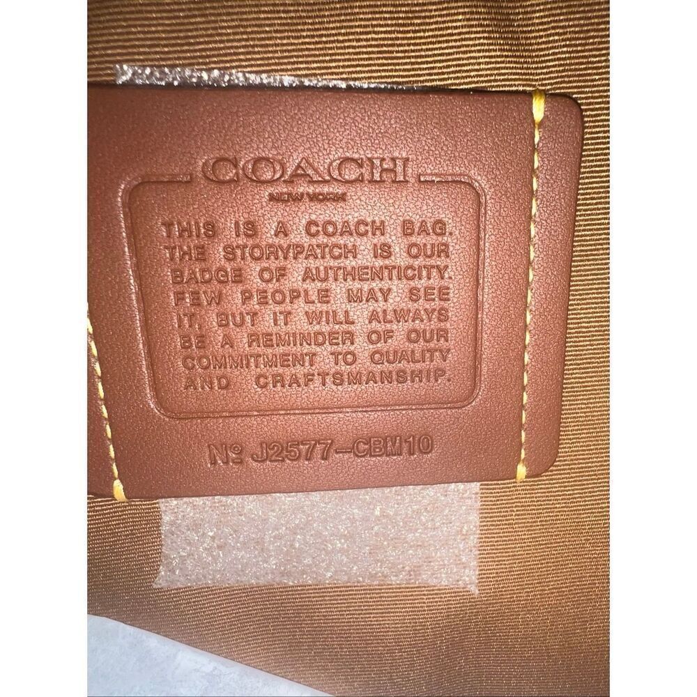 🔥🎁NWT! Coach Smith Tote Handbag Pebble Leather Denim Blue CBM10 Msrp:$428.00 - Picture 10 of 11